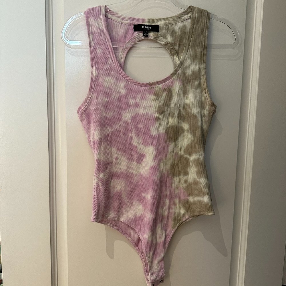 Hudson Tie Dye Back Cutout Bodysuit Size L